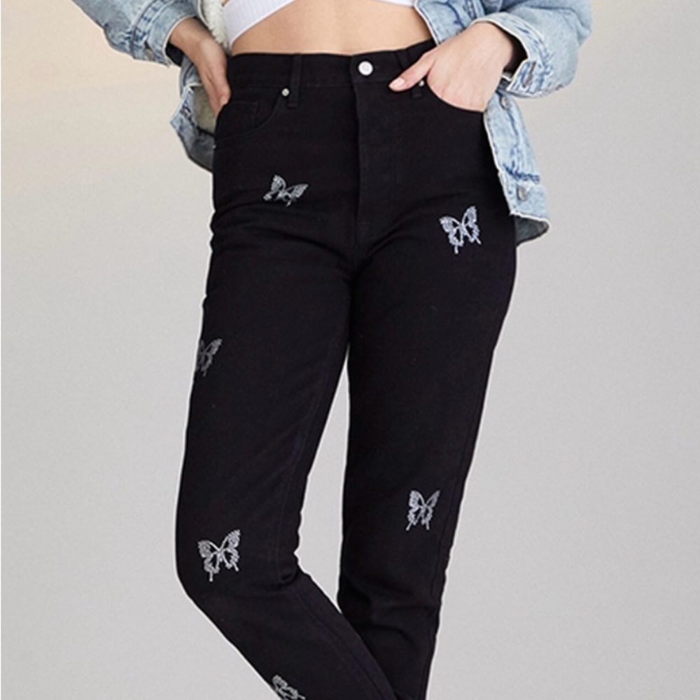 PacSun Butterfly Ultra High Waisted Slim Fit Jeans Size 28 - Picture 2 of 16
